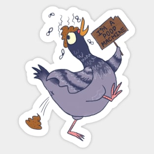 Poopy Pigeon Sticker